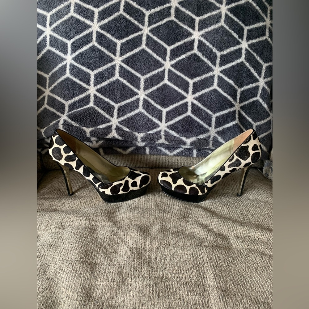 Guess by Marciano Cow Print Heels